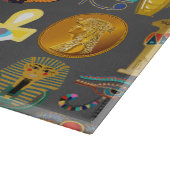 ägyptischer Hieroglyphus Symbol Muster Pharao Schneidebrett (Ecke)