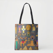 ägyptischer Hieroglyphus Symbol Muster Pharao Tasche (Vorderseite)