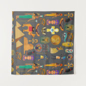 ägyptischer Hieroglyphus Symbol Muster Pharao Wandteppich (Vorderseite (Horizontal))