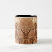 Ägyptischer Jackal-Gott Wepwawet Zweifarbige Tasse (Mittel)