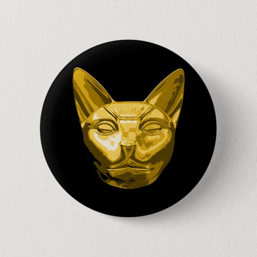 Ägyptischer Katzenbast Button (Vorderseite)