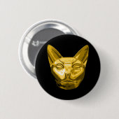 Ägyptischer Katzenbast Button (Vorne & Hinten)