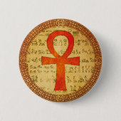 Ägyptischer Knopf - Ankh Kreuz Button (Vorderseite)