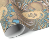 Ägyptischer König auf pyprus.png Geschenkpapier (Rolleneckpunkt)