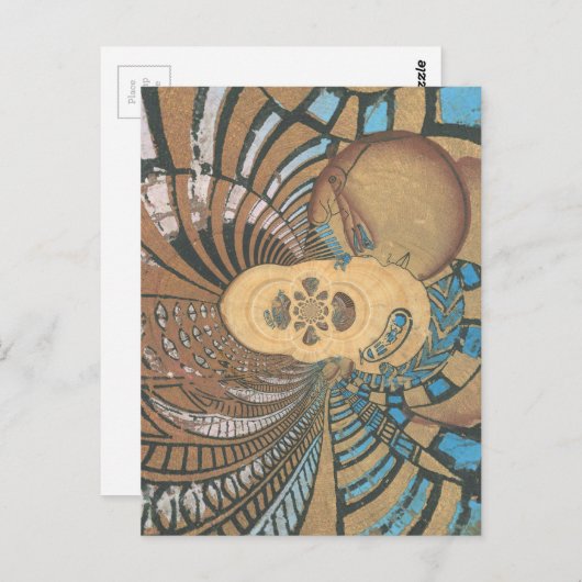 Ägyptischer König auf pyprus.png Postkarte (Vorne/Hinten)