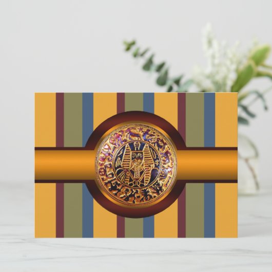 Ägyptischer König Party Einladung (Stehend Vorderseite)