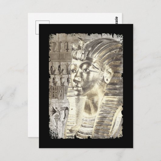 Ägyptischer König Tut Pharaoh Tutankhamun Wall Art Postkarte (Vorne/Hinten)