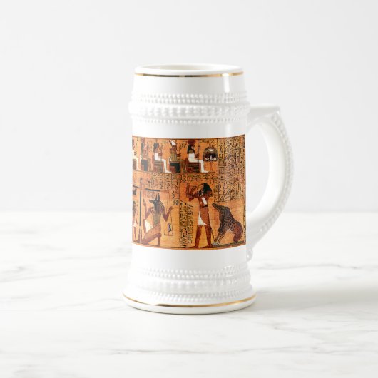 Ägyptischer Königlicher Papyrus Beer Stein Bierglas (VorderseiteRechts)