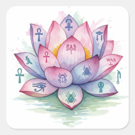 Ägyptischer Lotus Sacred Premium Sticker