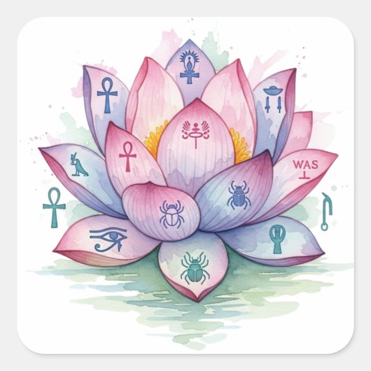 Ägyptischer Lotus Sacred Premium Sticker (Vorderseite)