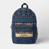 Ägyptischer Lotus Scarab Hieroglyphen Personalisie Bedruckter Rucksack (Vorderseite)