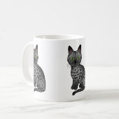Ägyptischer Mau rauchen Kaffeetasse (Vorderseite Links)