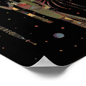 Ägyptischer Mond Gott Khonsu Rainbow Black Abstrak Poster (Ecke)