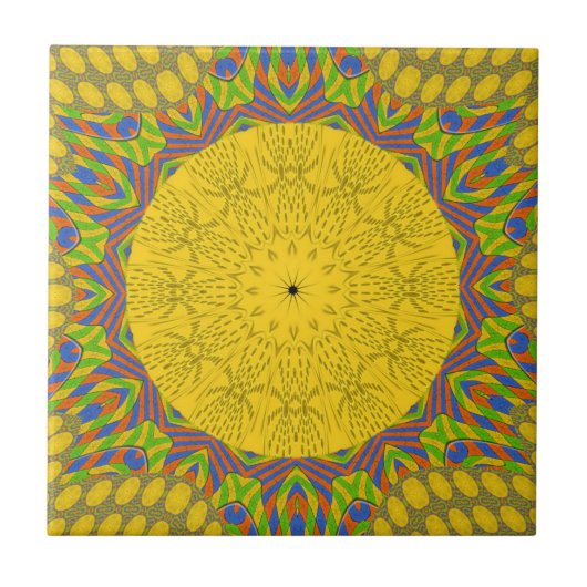 Ägyptischer Muster-Kunstdruck Fliese (Vorderseite)
