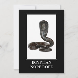 Ägyptischer Nope - Cobra-Schlangen-Gefahr Einladung