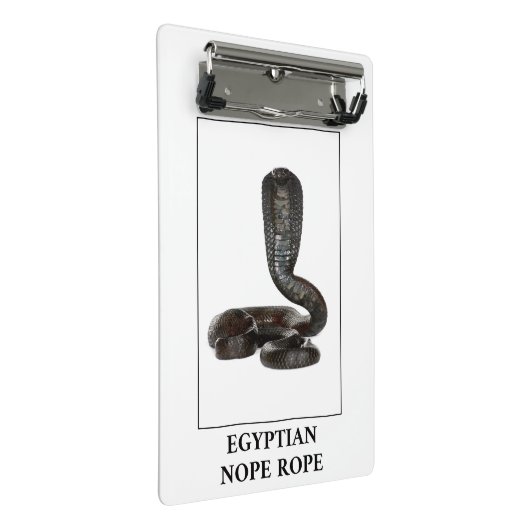 Ägyptischer Nope - Cobra-Schlangen-Gefahr Mini Klemmbrett (Schrägansicht)