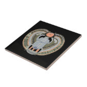 Ägyptischer Pastel Colored Scarab Käfer Fliese (Seite)