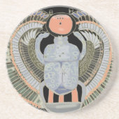 Ägyptischer Pastel Colored Scarab Käfer Getränkeuntersetzer (Vorne)