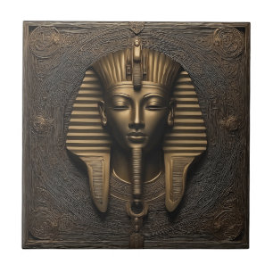 Ägyptischer Pharao Bronze Gold Dekorativ Fliese