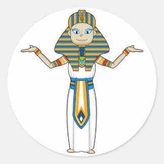 Ägyptischer Pharao-King-Sticker Runder Aufkleber