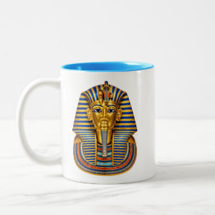 Ägyptischer Pharao Tutanchamun Goldmaske Ägyptisch Zweifarbige Tasse