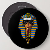 Ägyptischer Pharao Tutankhamon Gangsta King Tut Button (Vorne & Hinten)