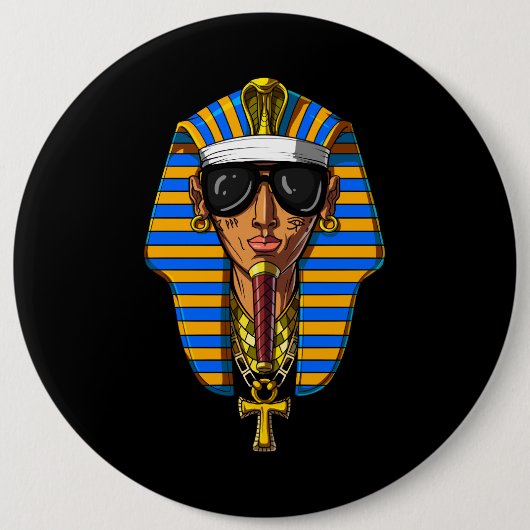 Ägyptischer Pharao Tutankhamon Gangsta King Tut Button (Vorderseite)