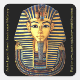 Ägyptischer Pharao Tutankhamun 18. Dynastie Quadratischer Aufkleber