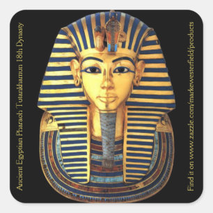 Ägyptischer Pharao Tutankhamun 18. Dynastie Quadratischer Aufkleber