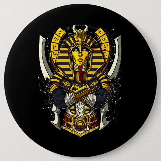 Ägyptischer Pharao Tutankhamun Antiker König Tut Button (Vorderseite)