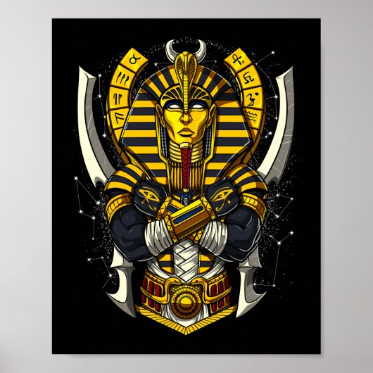 Ägyptischer Pharao Tutankhamun Antiker König Tut Poster (Vorne)