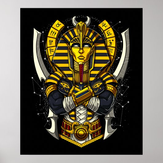 Ägyptischer Pharao Tutankhamun Antiker König Tut Poster (Vorne)