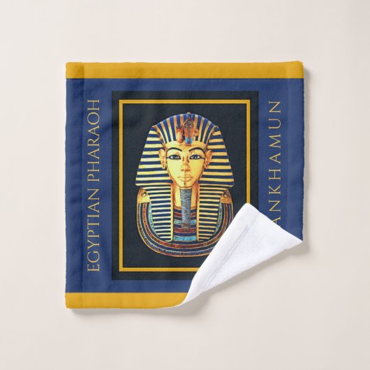 Ägyptischer Pharao Tutankhamun Badhandtuch Set (Waschlappen)