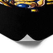 Ägyptischer Pharao Tutankhamun King Tut Poster (Ecke)