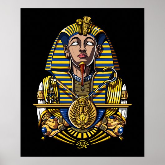 Ägyptischer Pharao Tutankhamun King Tut Poster (Vorne)