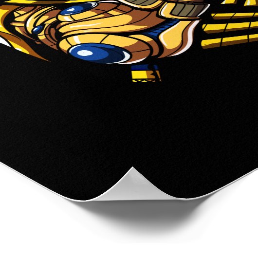 Ägyptischer Pharao Tutankhamun King Tut Poster (Ecke)