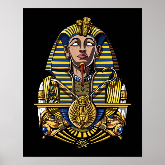 Ägyptischer Pharao Tutankhamun King Tut Poster (Vorne)