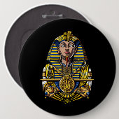 Ägyptischer Pharao Tutankhamun König Tut Button (Vorne & Hinten)