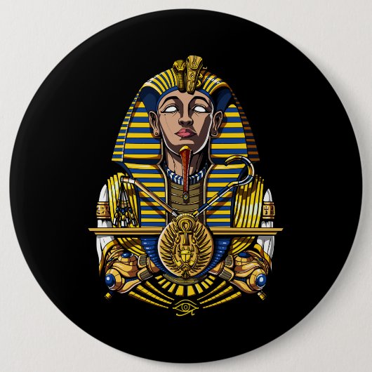 Ägyptischer Pharao Tutankhamun König Tut Button (Vorderseite)