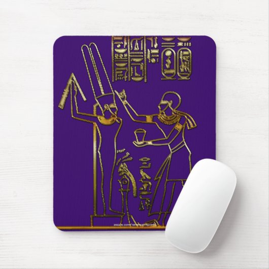 Ägyptischer Pharao und Hieroglyphen Mousepad (Mit Mouse)