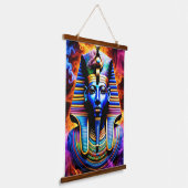 Ägyptischer Pharao Wandteppich Mit Holzrahmen (Gewinkelt)