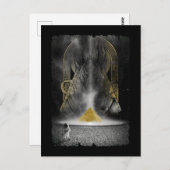 Ägyptischer Pyramiden-Ästhetischer Moon Astronaut Postkarte (Vorne/Hinten)