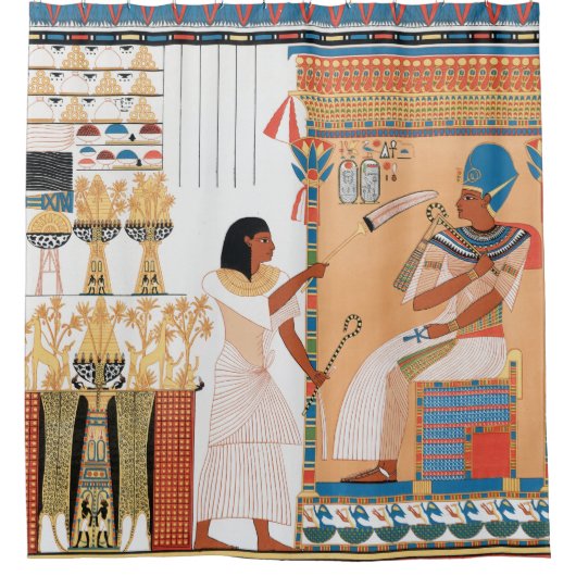 Ägyptischer Royal Design Duschvorhang (Vorderseite)