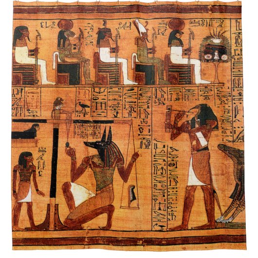 Ägyptischer Royal Papyrus Duschvorhang (Vorderseite)