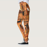 Ägyptischer Royal Papyrus Leggings<br><div class="desc">Schöner Entwurf ägyptischer königlicher Papyrus.</div>