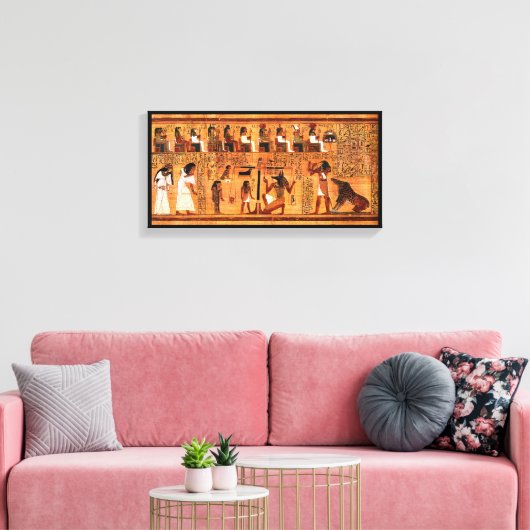 Ägyptischer Royal Papyrus Leinwanddruck (Insitu (Wohnzimmer))