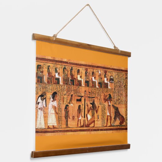 Ägyptischer Royal Papyrus Wandteppich Mit Holzrahmen (Gewinkelt)
