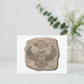 Ägyptischer Sacred Scarab Stone Postkarte (Stehend Vorderseite)