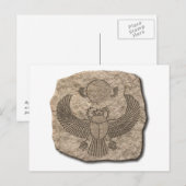 Ägyptischer Sacred Scarab Stone Postkarte (Vorne/Hinten)