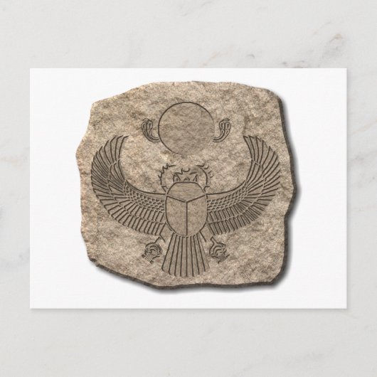 Ägyptischer Sacred Scarab Stone Postkarte (Vorderseite)